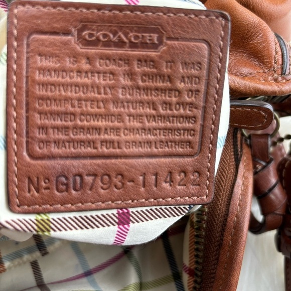 VINTAGE COACH Bleecker Tattlersall Duffel Shoulder Hobo bag - Picture 9 of 14